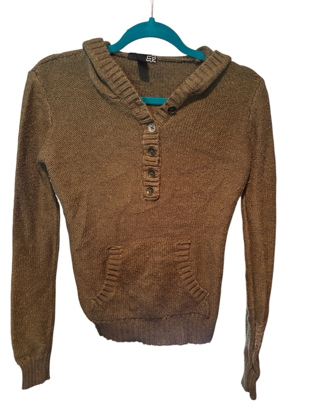 FOX Y2K sweater with hoodie and button up